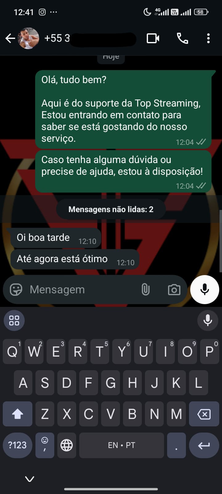 Depoimento de cliente 1